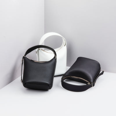 【0801-GMS】スモールバケットバッグ『クモノマイン』（ブラック）