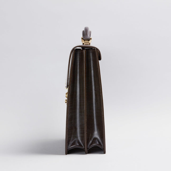 大峽製鞄｜冠式ビジネスバッグ A4／2気室(ネイビー)【0969-2-BRD】