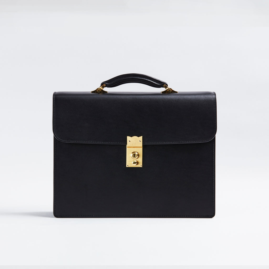 【0969-2-BTL】冠式ビジネスバッグ A4／2気室(ブラック) – 大峽製鞄