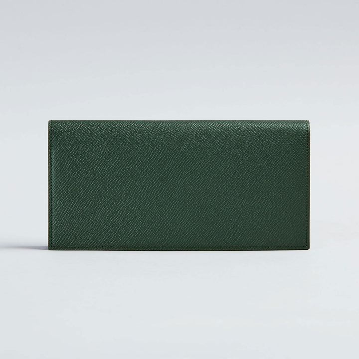 【定価9.3万】OHBA(大峽製鞄)束入れ(通し襠)・長財布 (グリーン) 長財布｜大峽製鞄－束入れ (通しマチ・小銭入れ付き)【1057-ECF】