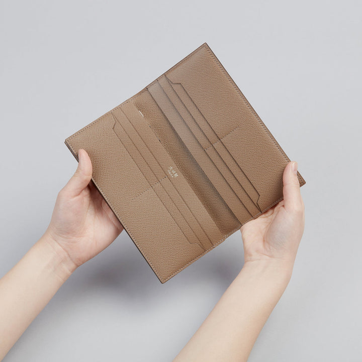 【定価9.3万】OHBA(大峽製鞄)束入れ(通し襠)・長財布 (グリーン) 長財布｜大峽製鞄－束入れ (通しマチ・小銭入れ付き)【1057-ECF】