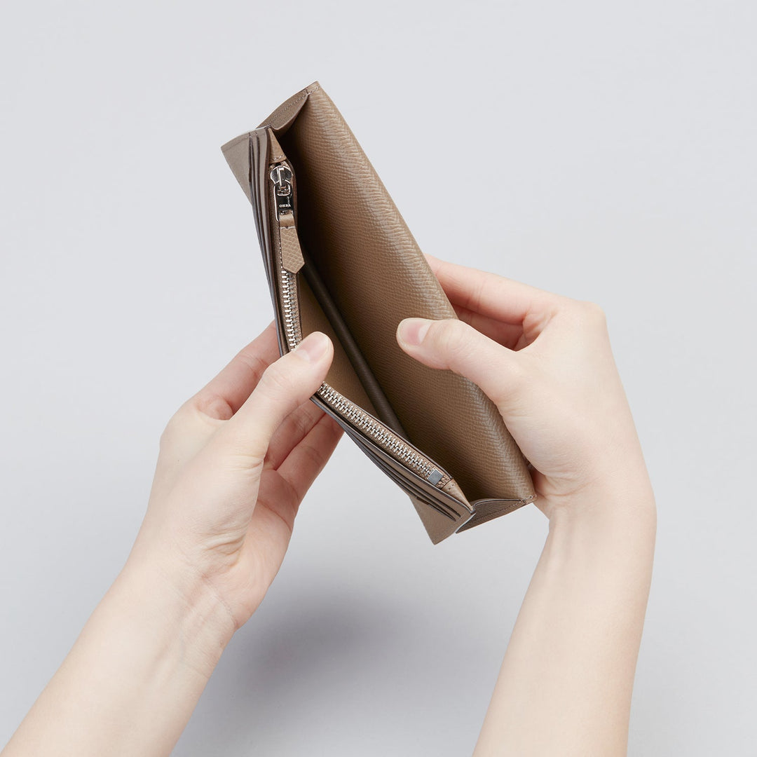 【定価9.3万】OHBA(大峽製鞄)束入れ(通し襠)・長財布 (グリーン) 長財布｜大峽製鞄－束入れ (通しマチ・小銭入れ付き)【1057-ECF】