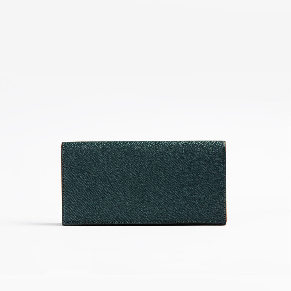 大峽製鞄OHBA コードバン 二つ折り財布 グリーン 緑 ナチュラル 大峡