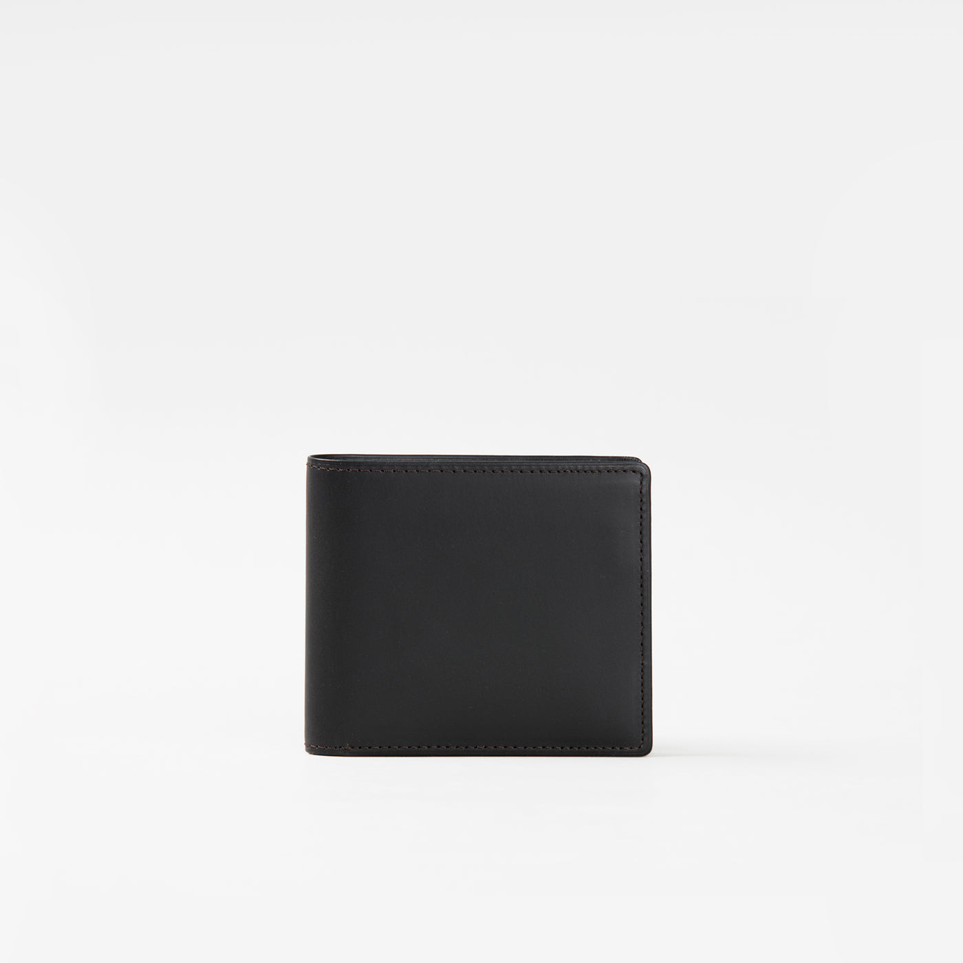 大峽製鞄－札入れへり返し・二つ折り小銭入れ付き財布 (ブラック