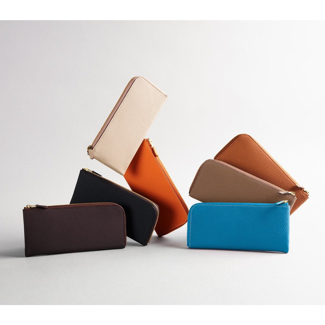 1245-3-GMS】Lジップ束入れ『ロングウォレット』(ゴールド) – 大峽製鞄