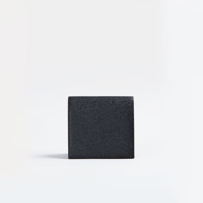 【1363-ECF】札入れコンパクト・二つ折り財布 (ブラック)