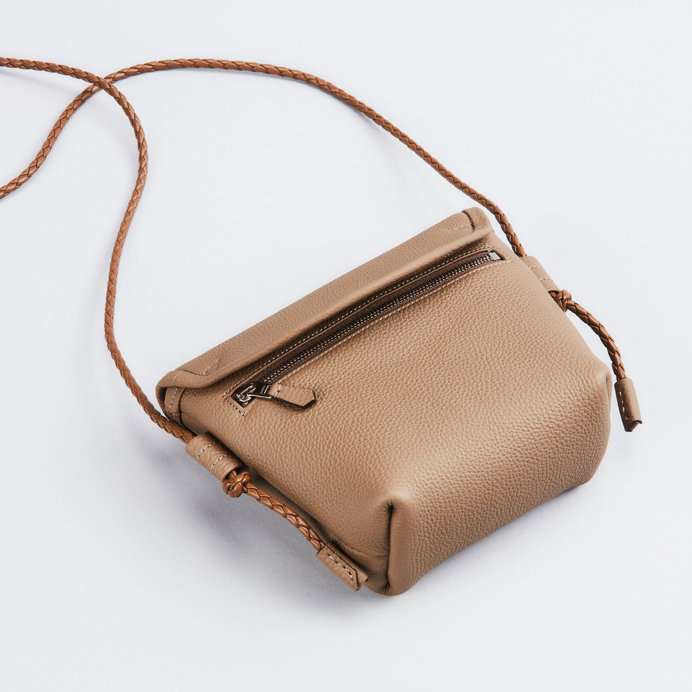 【1334-GMS】「マドロミー」ショルダーポーチ・ミニ（トープ）