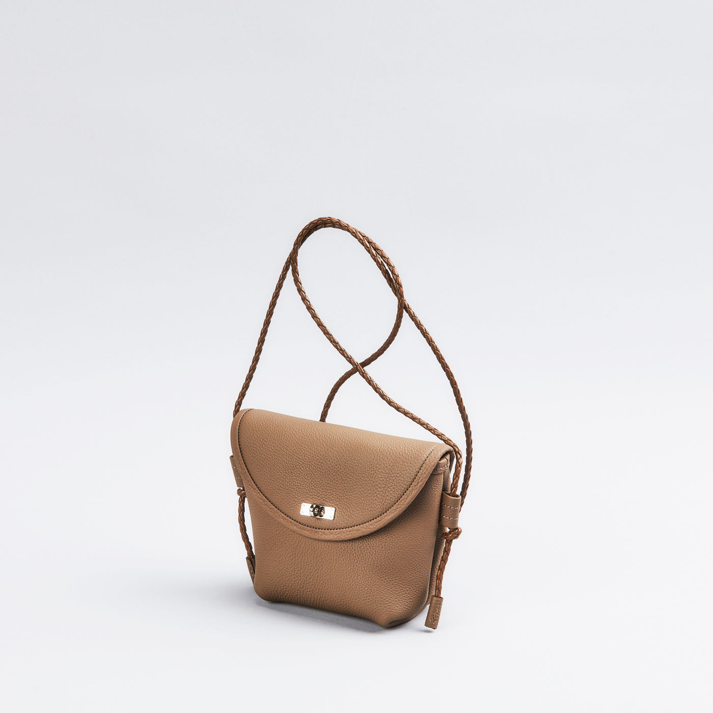 【1334-GMS】「マドロミー」ショルダーポーチ・ミニ（トープ）