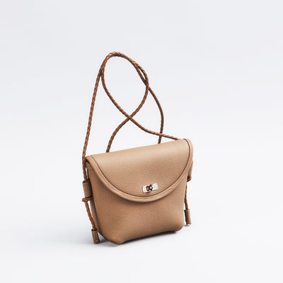 【1334-GMS】「マドロミー」ショルダーポーチ・ミニ（トープ）