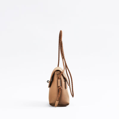 【1334-GMS】「マドロミー」ショルダーポーチ・ミニ（トープ）