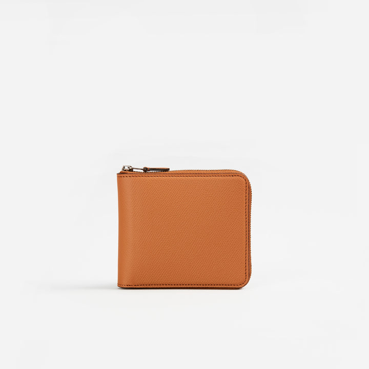 大峽製鞄－メンズ財布｜【1355-ECF】ジップウォレット札入れ (チョコ)