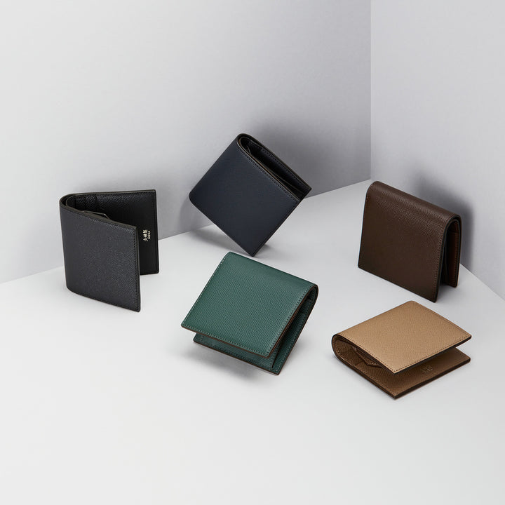 大峽製鞄OHBA コードバン 二つ折り財布 グリーン 緑 ナチュラル　大峡OZ2 大峽製鞄OHBA コードバン 二つ折り財布 グリーン 緑 ナチュラル