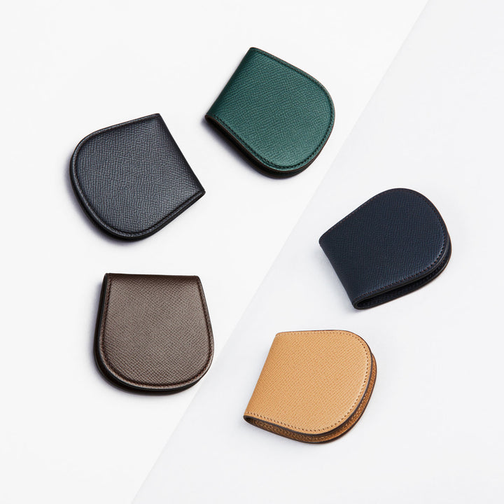 大峽製鞄－【1371-ECF】馬蹄型フラット小銭入れ (ブラック)