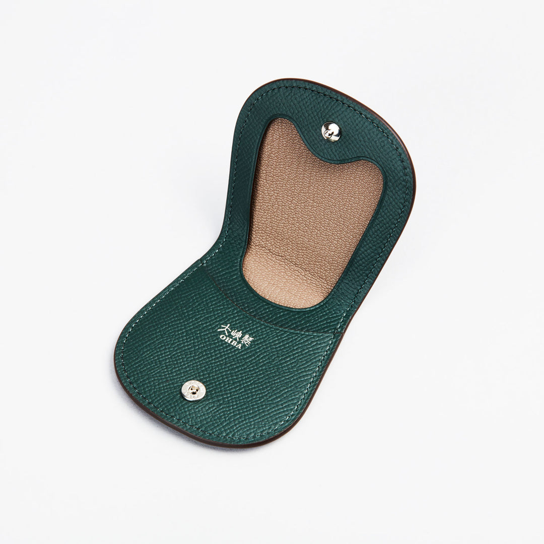 大峽製鞄－【1371-ECF】馬蹄型フラット小銭入れ (ブラック)