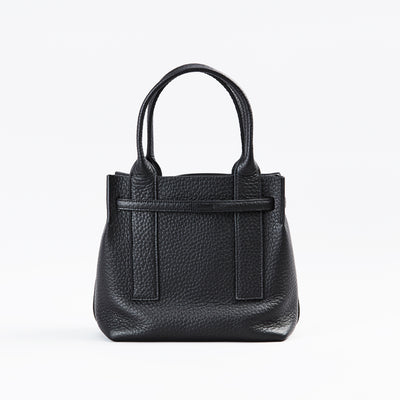 【1383-3-QTW】店舗限定商品〈LTD〉一枚仕立てトートXS『トワリ・ベルテッド22』(ブラック)