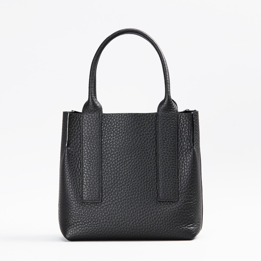 大峽製鞄－一枚仕立て手提げトートXS『トワリ22』【1383-QTW】（ブラック）