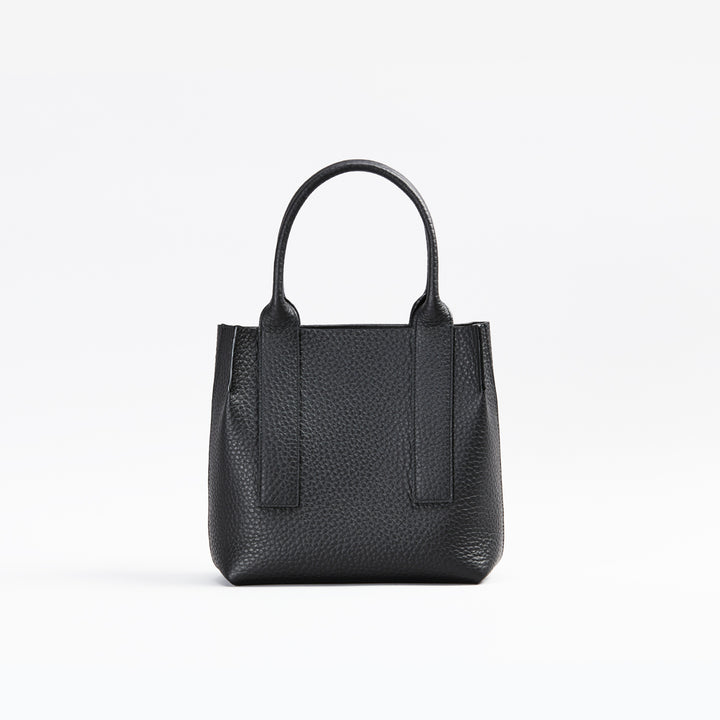 大峽製鞄－一枚仕立て手提げトートXS『トワリ22』【1383-QTW】（ブラック）