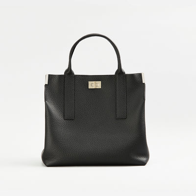 【1386-4-QTW】店舗限定商品『トワリロックイン36』一枚仕立て手提げトートL（ブラック）