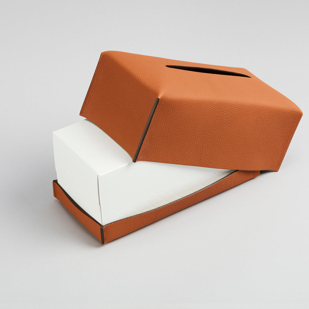 大峽製鞄 ｜ 【1432-GMS】ティッシュボックスケース・L(チョコ)