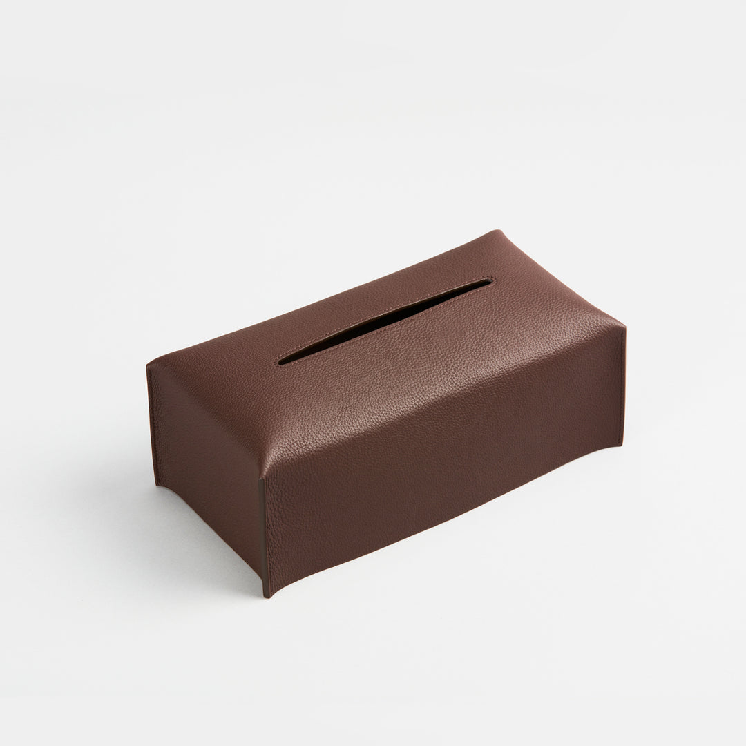 大峽製鞄 ｜ 【1432-GMS】ティッシュボックスケース・L(チョコ)