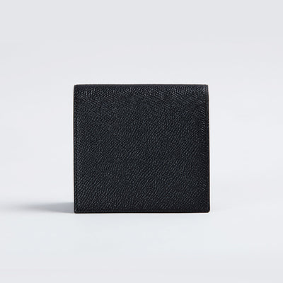 【1363-ECF】札入れコンパクト・二つ折り財布 (ブラック)