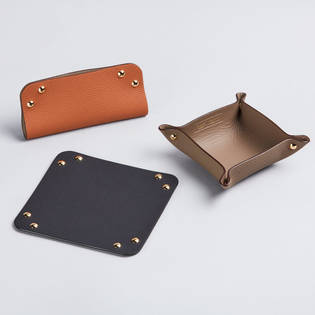 美品　大峡製鞄　イタリアンレザー　メガネケース　ブラウン イタリアンレザー メガネケース ［ブラウン］ | STOCK LEATHER