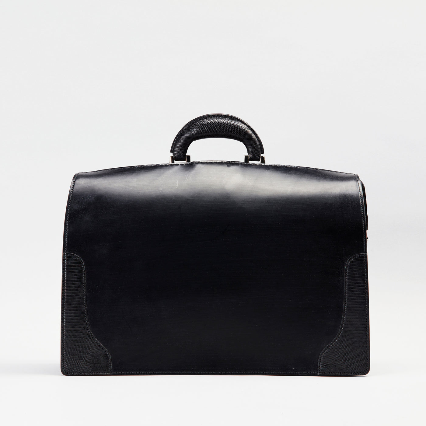 《90周年記念》【90-1135-BRD×LZD】『ザ・ダレスバッグ』(ブラック-シルバー)