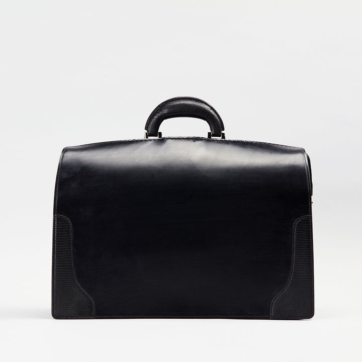 大峽製鞄－《90周年記念》【90-1135-BRD×LZD】『ザ・ダレスバッグ