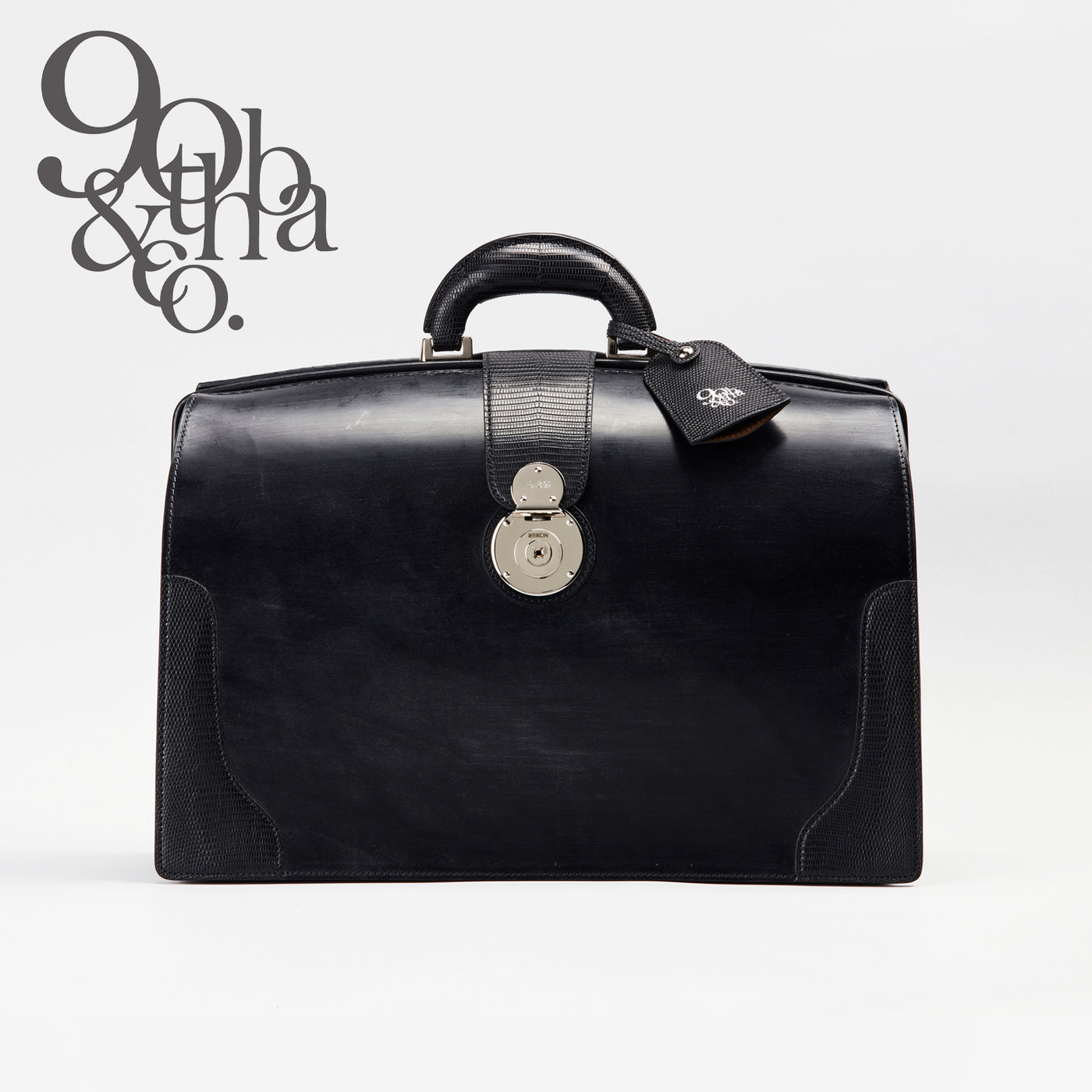 《90周年記念》【90-1135-BRD×LZD】『ザ・ダレスバッグ』(ブラック-シルバー)