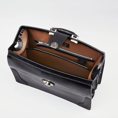 《90周年記念》【90-1135-BRD×LZD】『ザ・ダレスバッグ』(ブラック-シルバー)