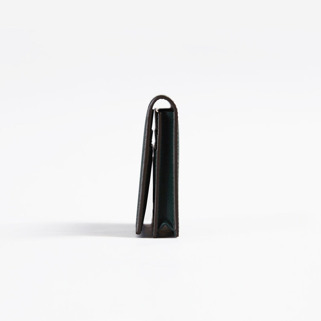 【定価9.3万】OHBA(大峽製鞄)束入れ(通し襠)・長財布 (グリーン) 大峽製鞄－【1108-4-ECF】束入れ(通し襠)・長財布