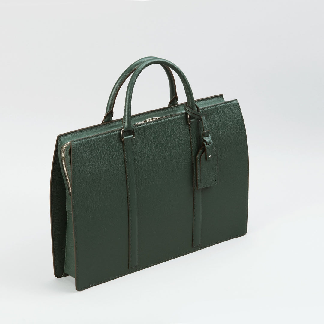 大峽製鞄－【1031-ECF】レザーブリーフケース (ダークグリーン)