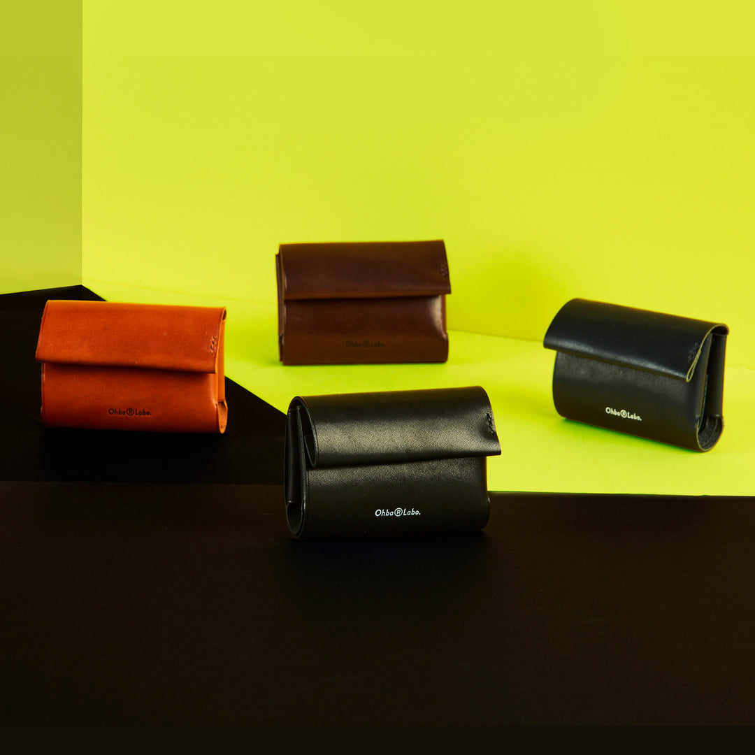 R-024-WIL】3つ折り札入（コンパクトウォレット）（ブラック） OHBA