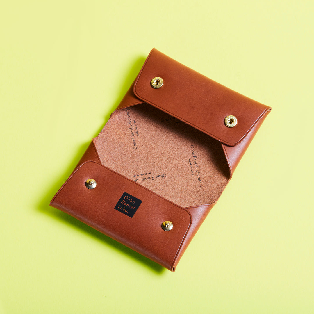 OhbaⓇLabo.－【R-026-MBL】折りたたみカード〈名刺〉ケース (ブラック