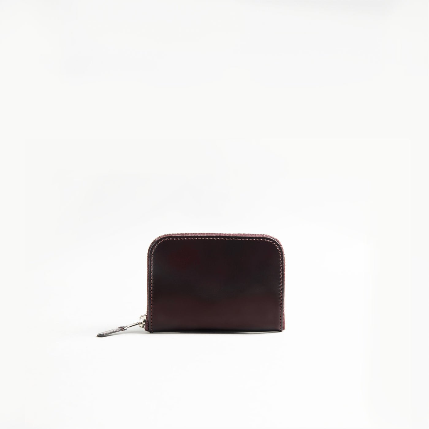 大峽製鞄　ラウンドシングルジップ『マルチケース・ミニ』(ブラック) コードバンW10×H7×D17cm素材