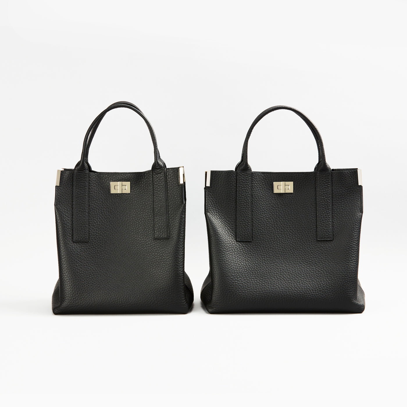 【1385-4-QTW】店舗限定商品『トワリロックイン30』一枚仕立て手提げトートM（ブラック）