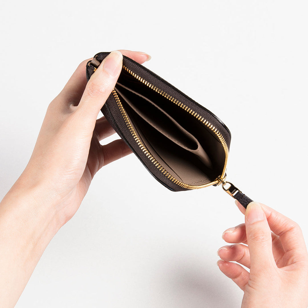 0051-3-GMS】Lジップ札入れ『マルチケース』(ブラック) – 大峽製鞄