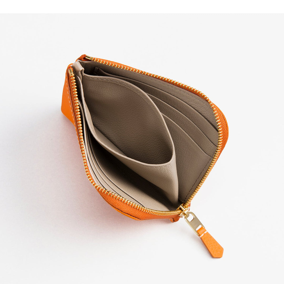 大峽製鞄｜ミニ財布－Lジップ札入れ『マルチケース』(トープ)【0051-3