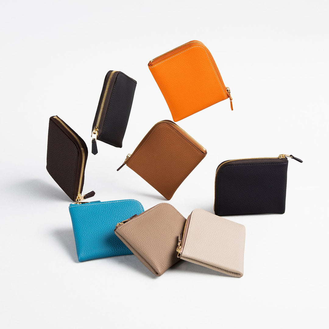 大峽製鞄｜ミニ財布－Lジップ札入れ『マルチケース』(スカイ)【0051-3