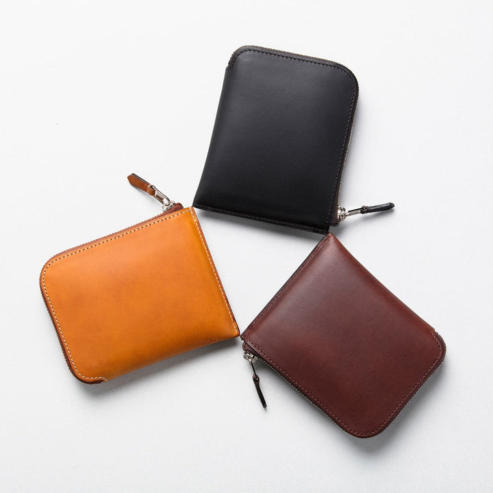 大峽製鞄 ｜ ミニ財布－Lジップ札入れ 『マルチケース』(チョコ)【0051