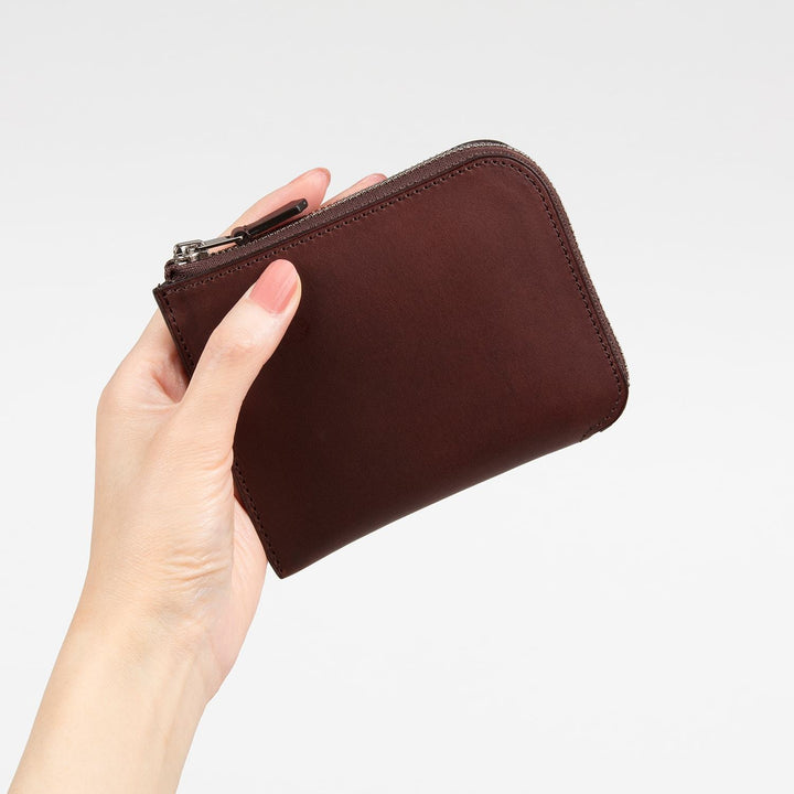 大峽製鞄 ｜ ミニ財布－Lジップ札入れ 『マルチケース』(チョコ)【0051