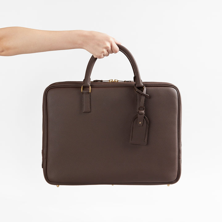 大峽製鞄｜ソフトブリーフケース 『ハツレ』(チョコ)【1157-4-GMS】